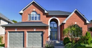 house with a garage door